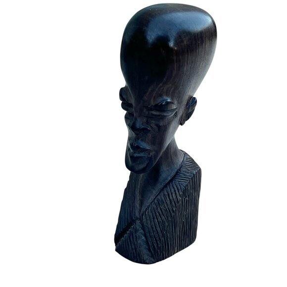 Hand-Carved African ironwood Bust Sculpture 4" T Art gift - Picture 2 of 10